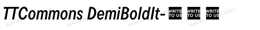 TTCommons DemiBoldIt字体转换